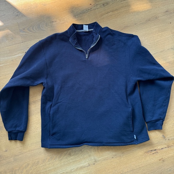 Russell athletic XL quarter zip sweatshirt blue VINTAGE - Picture 1 of 3
